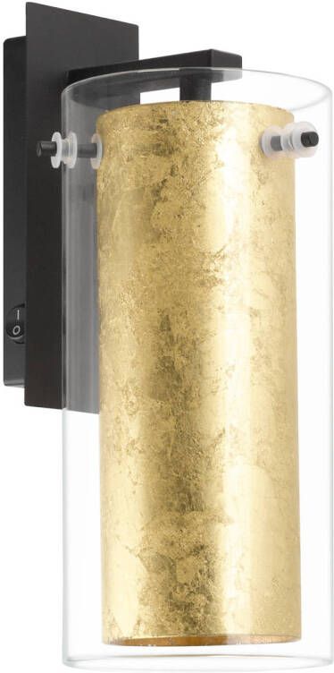 EGLO Pinto Gold Wandlamp E27 27 cm Zwart Goud