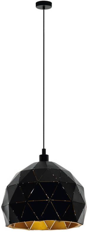 EGLO  Roccaforte - hanglamp - E27 - Ø30 cm - zwart goud