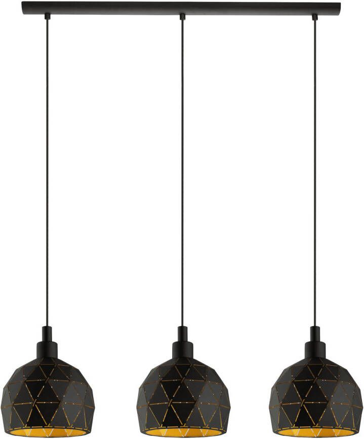 EGLO  Roccaforte Hanglamp - E14 - 75 cm - Zwart Goud