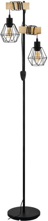 EGLO Townshend 5 Vloerlamp E27 166 5 cm Zwart Bruin