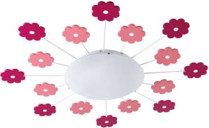 EGLO  Viki 1 Plafond- en Wandlamp - E27 - Ø 61 5 cm - Roze Wit