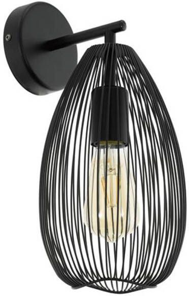 EGLO Clevedon Wandlamp E27 35 cm Zwart