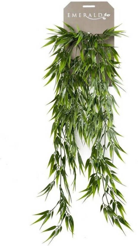 Emerald Groene Bamboe kunstplanten hangende takken 75 cm Kunstplanten