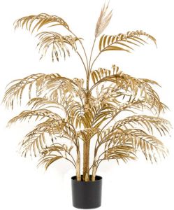 Cozy Ibiza Kunstplant palm goudkleur 105 cm