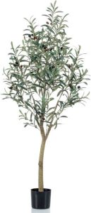 Emerald Kunstplant in kunststof pot olijfboom 140 cm