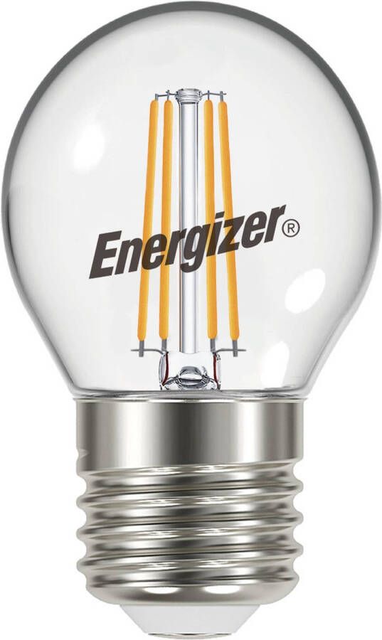 Energizer energiezuinige Led filament kogellamp E27 5 Watt warmwit licht dimbaar 1 stuk