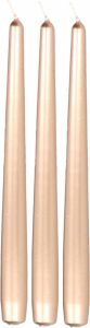 Enlightening Candles 12x Metallic donkere koperen dinerkaarsen 25 cm 8 branduren Geurloze kaarsen donker koper Tafelkaarsen kandelaarkaarsen Dinerkaarsen