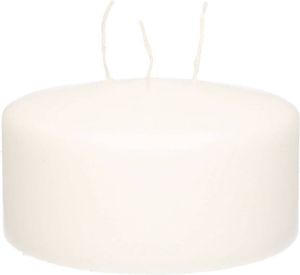 Enlightening Candles Witte multi lonten kaars 15 x 8 cm 62 branduren Geurloze kaarsen wit Woondecoraties Stompkaarsen