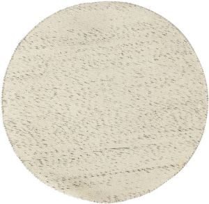 Eva Interior Rond vloerkleed wol Antraciet|Wit Cobble Stone 200cm