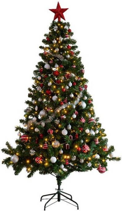 Everlands Imperial pine Kerstboom 180cm met deco groen