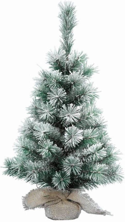 Everlands Mini kerstboom kunst kerstboom besneeuwd 90 cm Kunstkerstboom