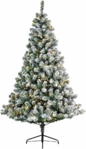 Everlands Kunst kerstboom Imperial pine met sneeuw en verlichting 180 cm Kunstkerstboom