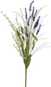 Everlands Lavendel kunstplant kunststof paars 4 x 13 x H75 cm Kunstplanten