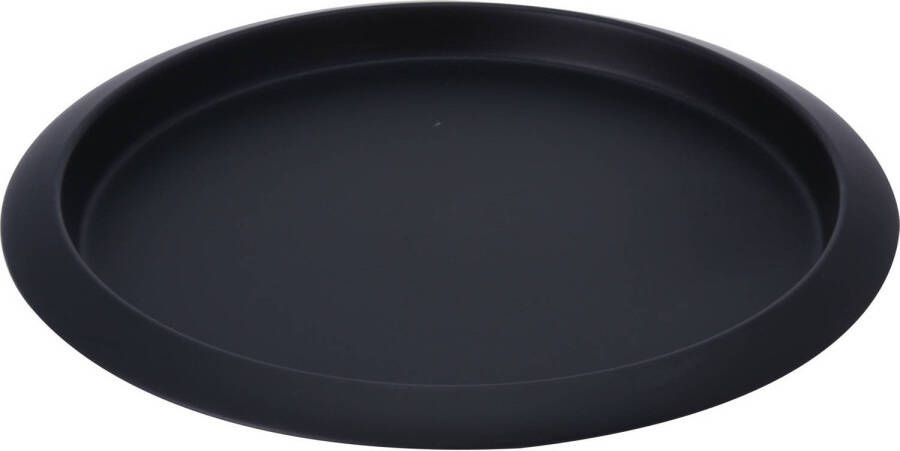 Excellent Houseware Dienblad serveer of kaarsplateau Dia 35 cm metaal zwart Kaarsenplateaus