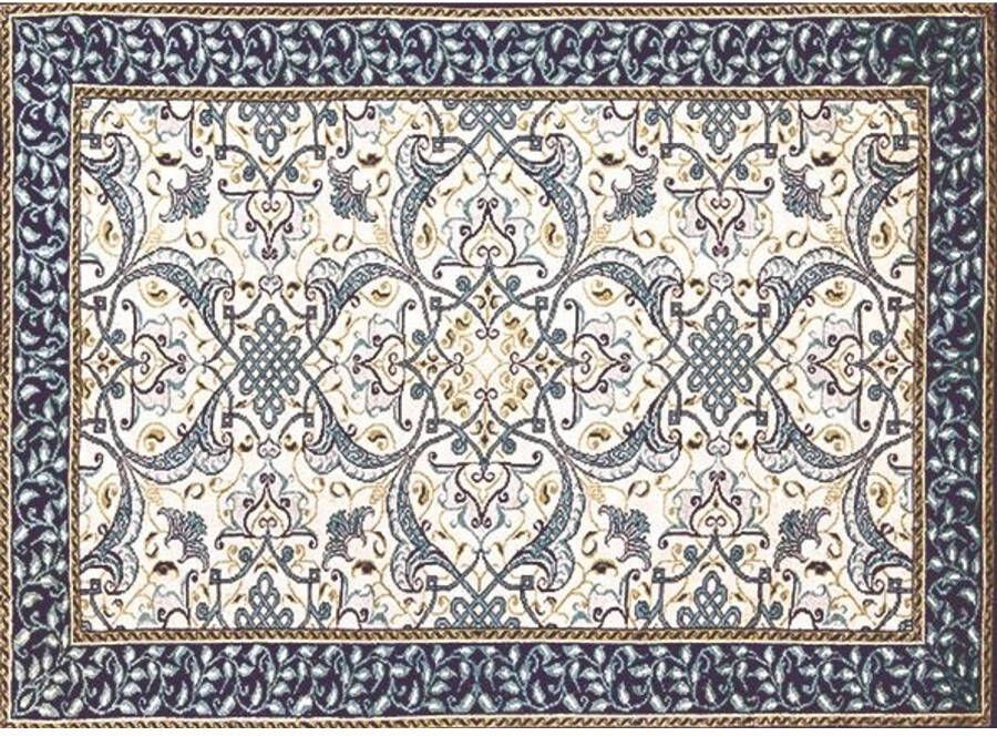 Exclusive Edition tapijt Classic 195 x 135 cm polyester blauw crème