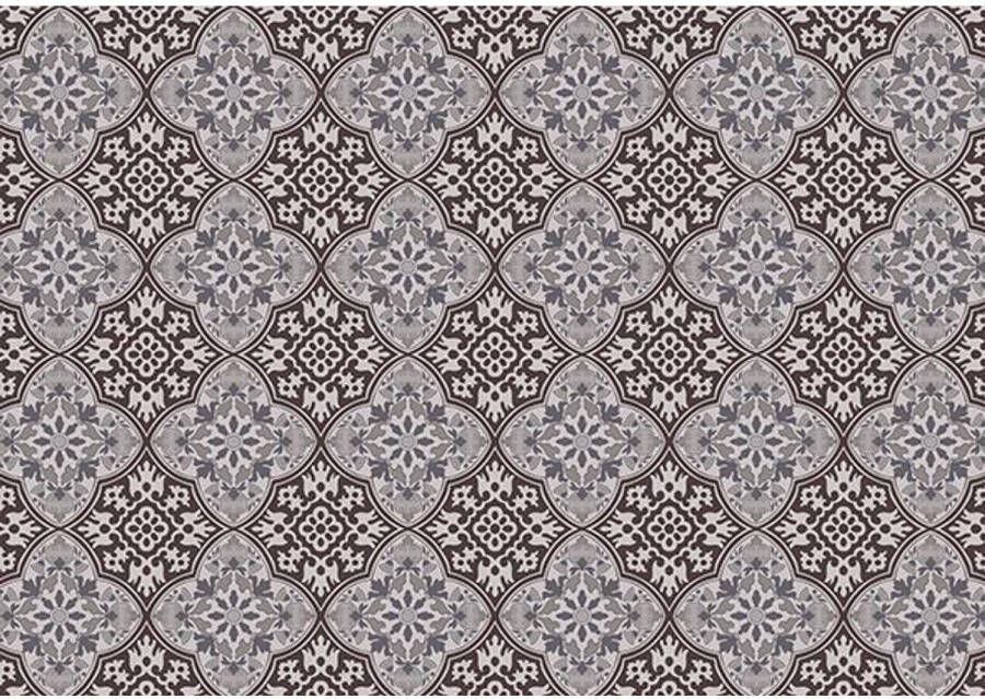 Exclusive Edition tapijt Flower 195 x 135 cm polyester bruin grijs
