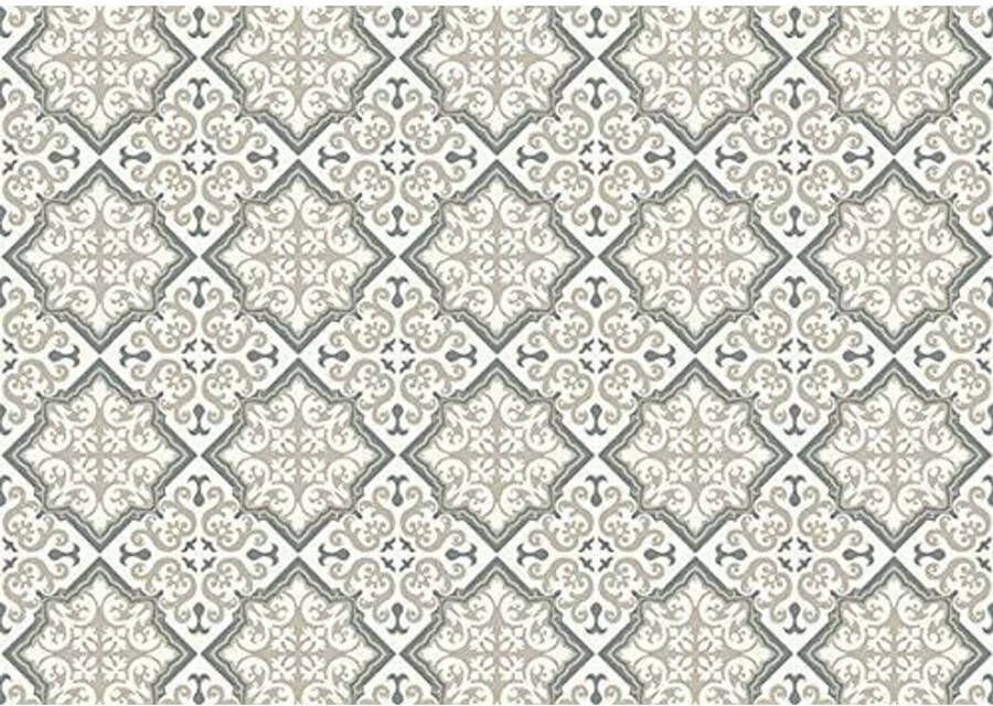 Exclusive Edition tapijt Flower Diamond 195 x 135 cm polyester grijs taupe