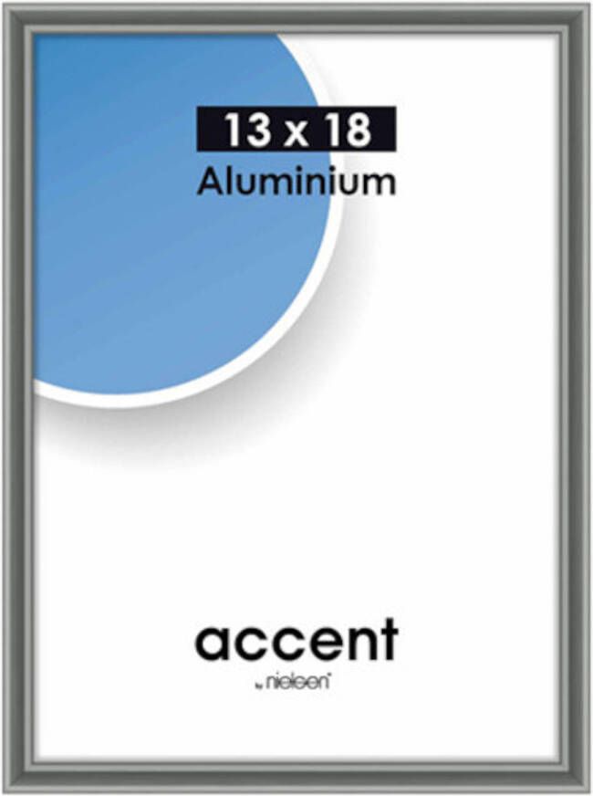No brand Nielsen fotolijst Accent 13 x 18 cm aluminium grijs