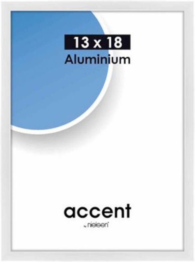 No brand Nielsen fotolijst Accent 13 x 18 cm aluminium wit