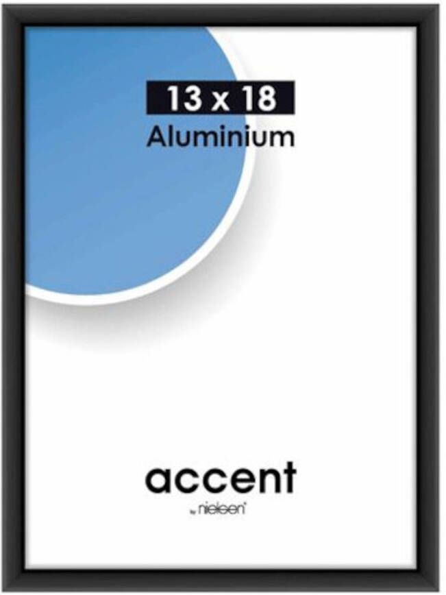 No brand Nielsen fotolijst Accent 13 x 18 cm aluminium zwart