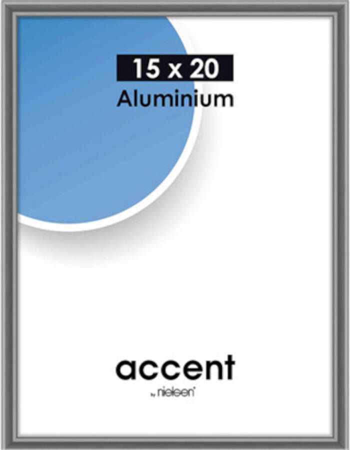 No brand Nielsen fotolijst Accent 15 x 20 cm aluminium grijs
