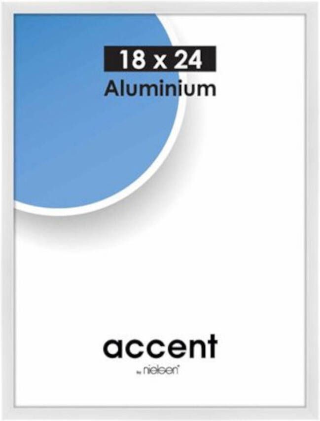 No brand Nielsen fotolijst Accent 18 x 24 cm aluminium wit