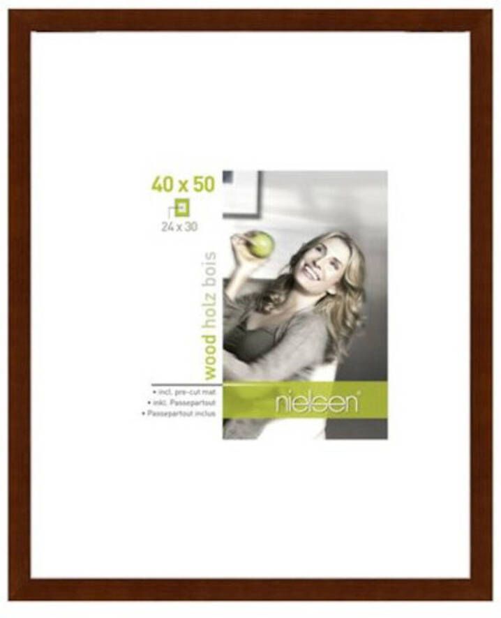 No brand Nielsen fotolijst Apollon passe-partout 40 x 50 cm hout bruin
