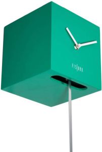Merkloos Fisura Pendulum Wandklok Slingeruurwerk Groen