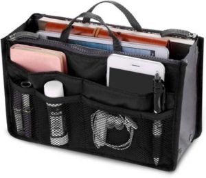 FLOKOO Handtas organizer Bag in Bag 11 ruime vakken Zwart