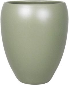 Floran Bloemen vaas vazen mat army groen van keramiek D16 x H19 cmi¿½- Bloempot plantenpot bloemenvaas Vazen