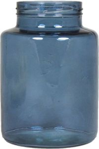 Floran Bloemenvaas Asymmetrisch blauw transparant glas H20 x D14.5 cm Vazen