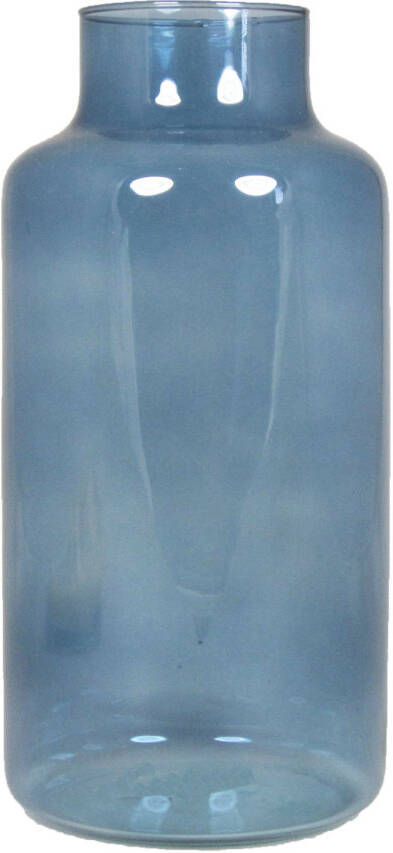 Floran Bloemenvaas blauw transparant glas H30 x D15 cm Vazen