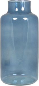 Floran Bloemenvaas apotheker model blauw transparant glas H30 x D15 cm Vazen