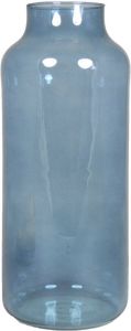 Floran Bloemenvaas apotheker model blauw transparant glas H35 x D15 cm Vazen