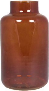 Floran Bloemenvaas apotheker model bruin transparant glas H25 x D15 cm Vazen