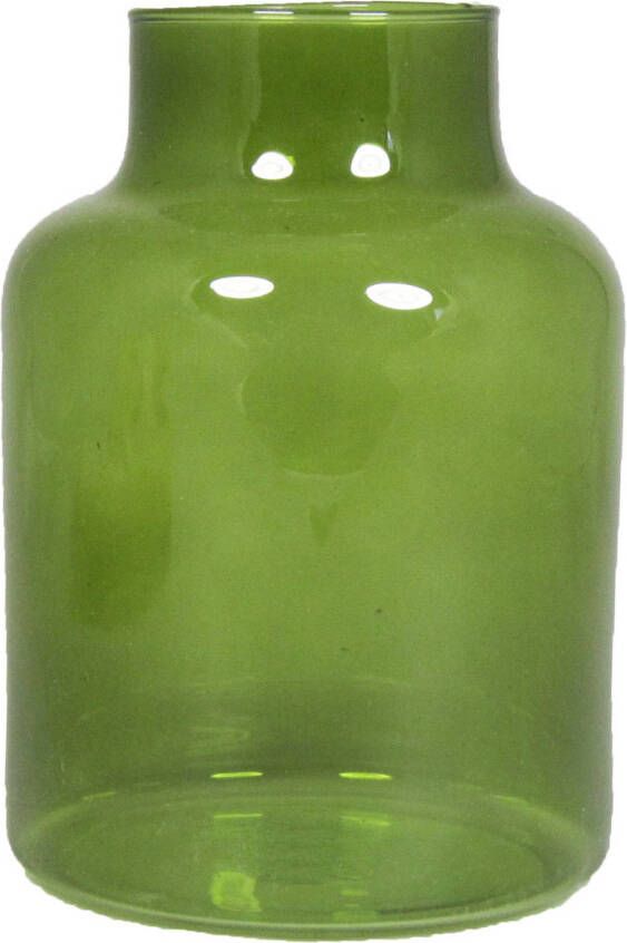 Floran Bloemenvaas groen transparant glas H20 x D15 cm Vazen