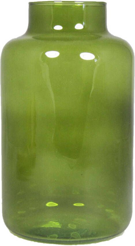 Floran Bloemenvaas groen transparant glas H25 x D15 cm Vazen