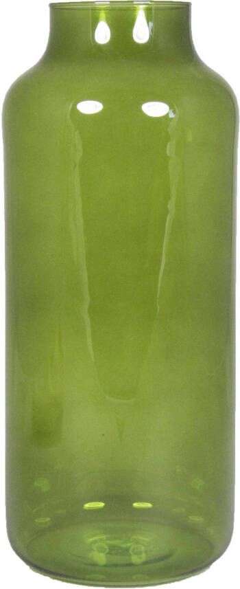 Floran Bloemenvaas groen transparant glas H35 x D15 cm Vazen