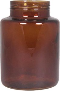 Floran Bloemenvaas Asymmetrisch kastanje bruin transparant glas H25 x D17 cm Vazen
