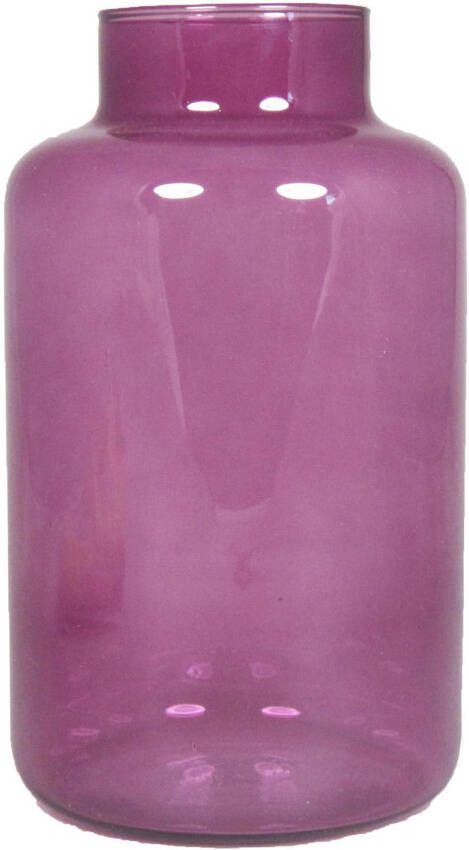 Floran Bloemenvaas paars transparant glas H25 x D15 cm Vazen