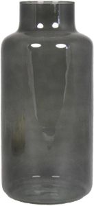 Floran Bloemenvaas Apotheker model smoke grijs transparant glas H30 x D15 cm Vazen