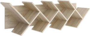 FMD Boekenplank zwevend geometrisch eikenkleurig