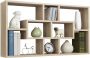 FMD Wandschap rechthoekig met 8 vakken eikenkleurig - Thumbnail 1
