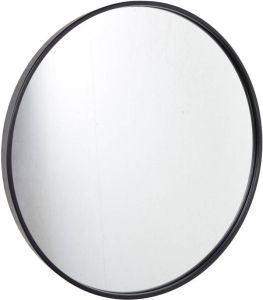 Fragix Boston wandspiegel rond Zwart Metaal Ø60cm Industrieel
