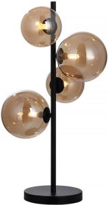 Freelight Tafellamp Calcio 4 lichts H 60 cm excl. 4x G9 LED amber glas zwart