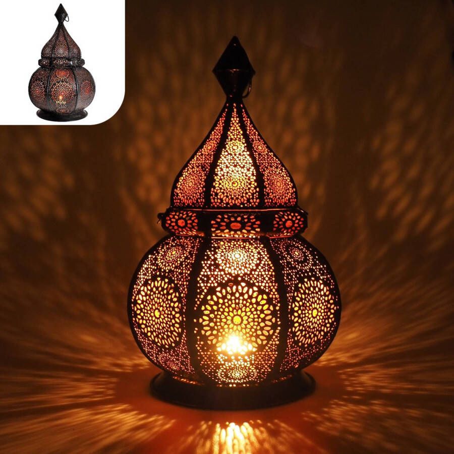Gadgy Oosterse Lantaarn Marokkaanse Lantaarn Windlicht Kerst Decoratie voor binnen Tafellamp Waxinelichthouders