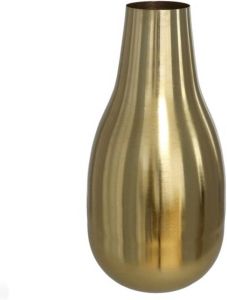 Gerim Bloemenvaas goudkleurig stijlvol metaal 16 x 35 cm Vazen