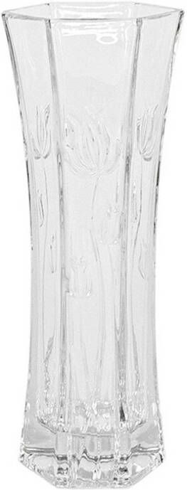 Gerimport Bloemenvaas van ornament glas 29 x 11 cm Vazen