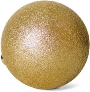 Gerimport Grote kerstballen goud glitters kunststof 15 cm Kerstbal