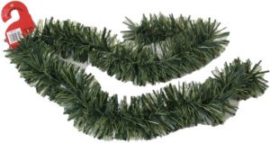 Gerimport Kerstboom folie slingers lametta guirlandes van 180 x 12 cm in de kleur glitter groen Kerstslingers